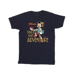 Pinocchio Mens Tales Of Adventure Cotton T-Shirt / Navy Blue